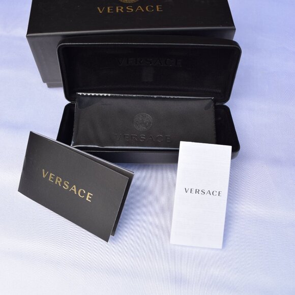 Versace Sunglasses Case Set, Black Hard Clamshell, Boxed, Cloth, Authentic Card - Picture 5 of 12